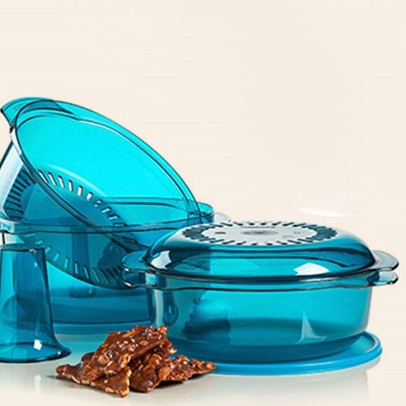 Tupperware TupperWare Stack Cooker Complete Meals in Minutes with Dessert Blue - Picture 1 of 6